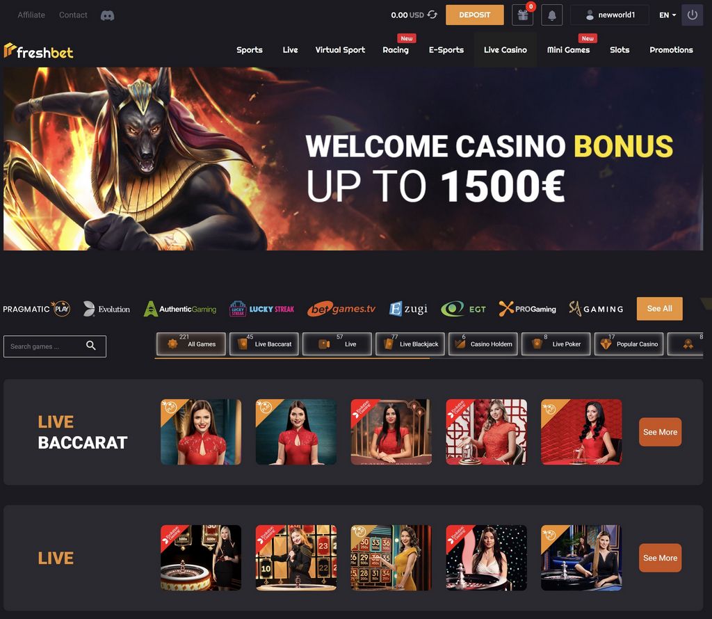 FreshBet Casino Official UK & Bonus Approximately £& pound; 1500