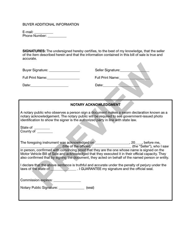 Mobile (Produced) Home Proof Of Sale